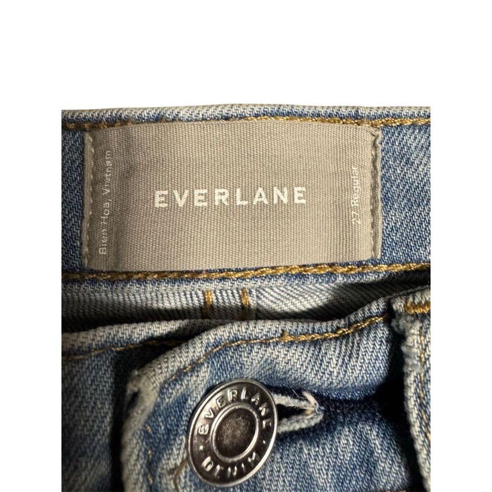 Everlane Women's Bootcut Jeans Light Wash Blue Size 27 Frayed Hem - Picture 5 of 8